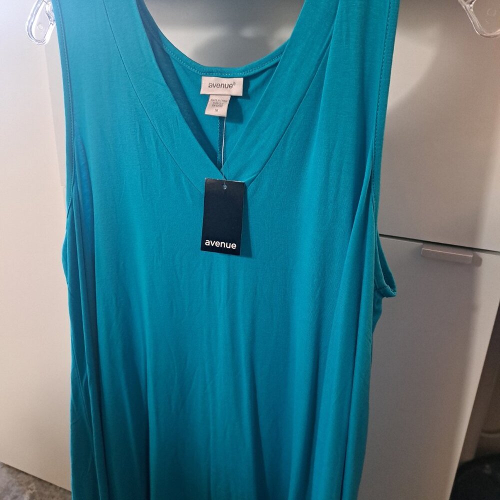 Women’s V-Neck Swing Top, Peacock Blue